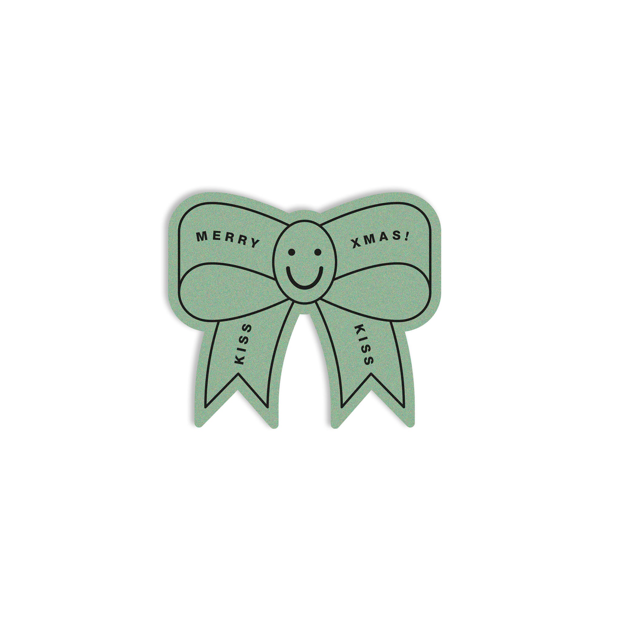 #0810 sticker ribbon metallic green